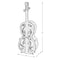 Vintiquewise 4.5 Feet Tall Violin Shaped Cabinet With 2 Shelf and Acrylic Clear Double Door QI003770 - alternate 4